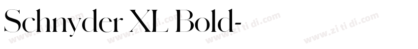Schnyder XL Bold字体转换 Schnyder XL Bold字体转换